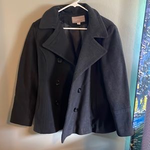 Croft & Barrow charcoal wool coat size M